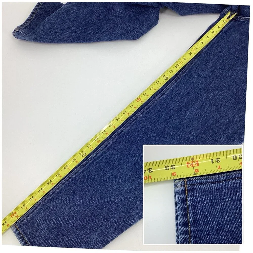 Eddie Bauer Women Flannel-Lined Denim Jean Boyfriend Relaxed Sz 14 Tall MSRP $99 - Picture 6 of 12